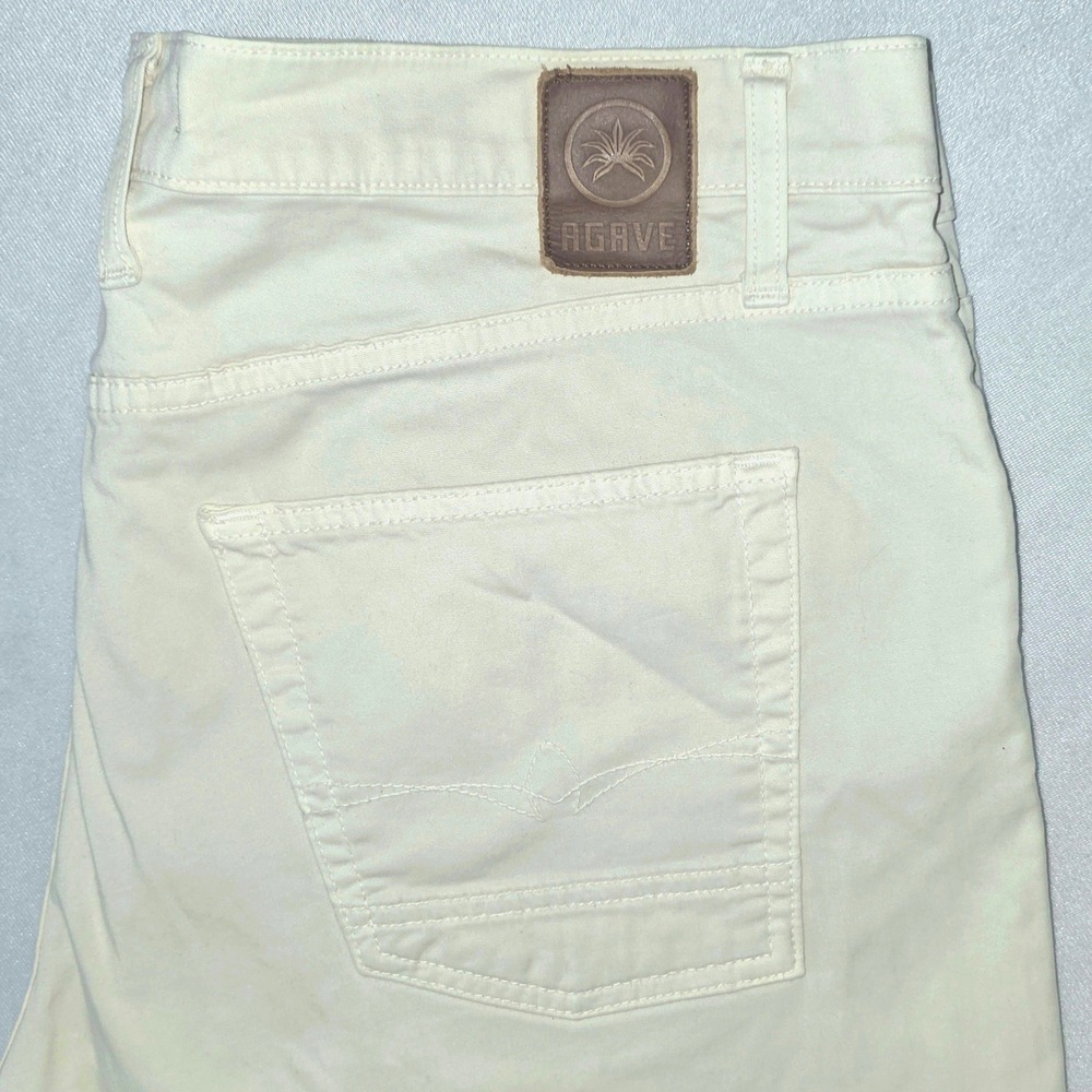 Agave Denim Waterman Relaxed Straight‎ Pants Mens Cream Salt Creek USA Sz 36X30